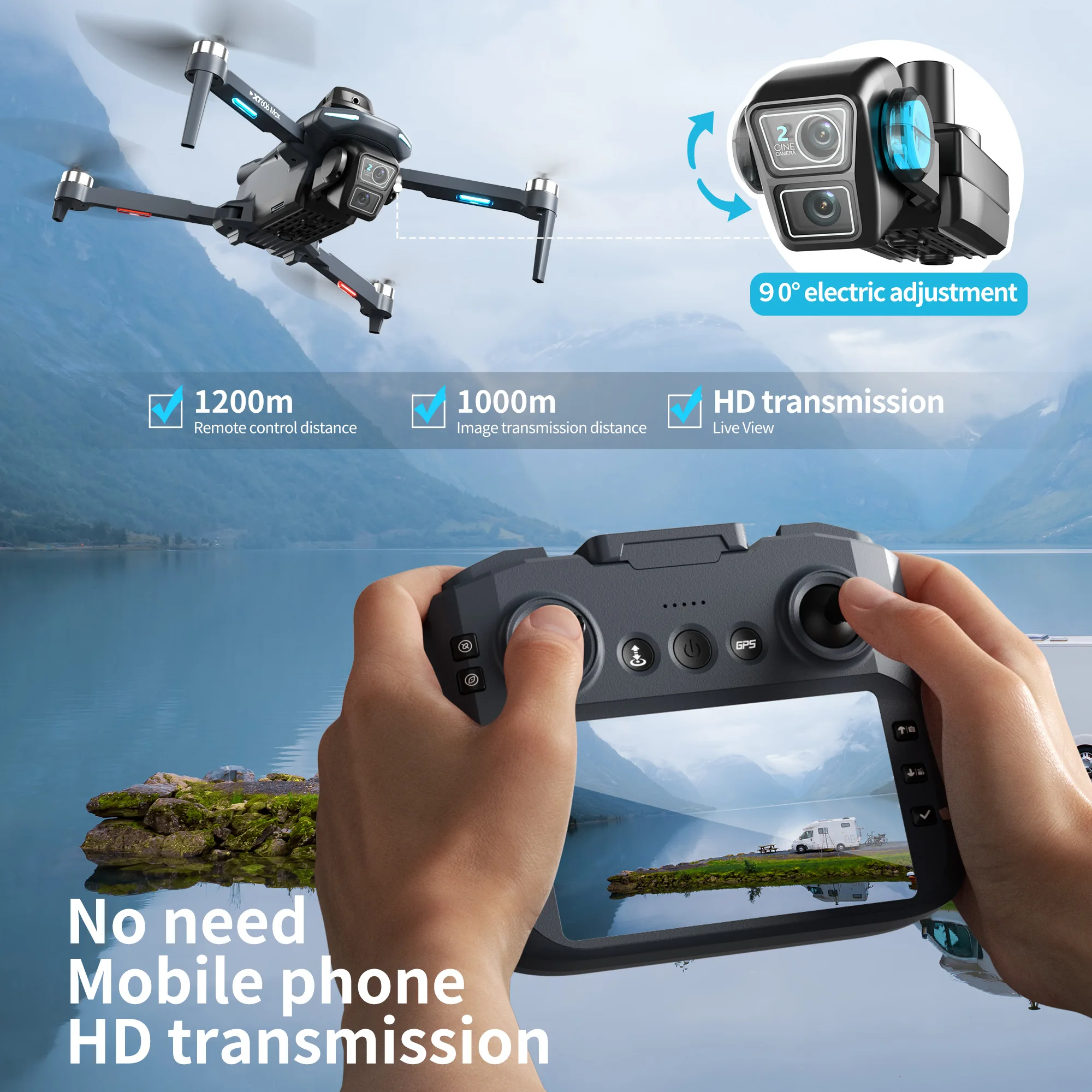 Oryginalny dron XT606 Professi – Drone Mapping recenzja i cena